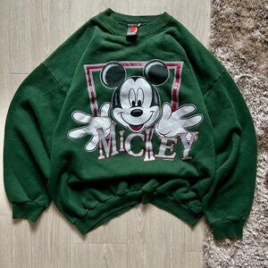 RARE Vintage 90s Disney Mickey Unlimited Crewneck Sweater Pullover Made in USA L